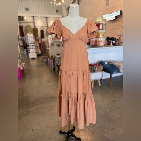 BILLABONG Elegant Peach Maxi Dress - Picture 5 of 5